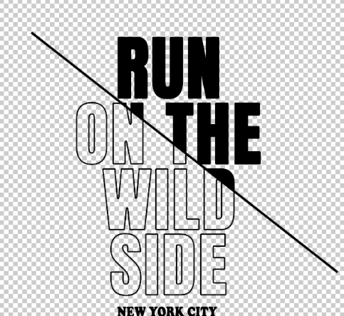 Run on the wild side New York city t-shirt design template