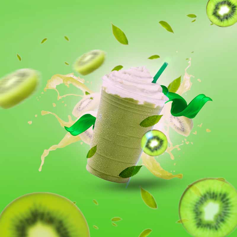 Juicy kiwifruit can be mixed with any fresh fruit to make healthy fruit juice